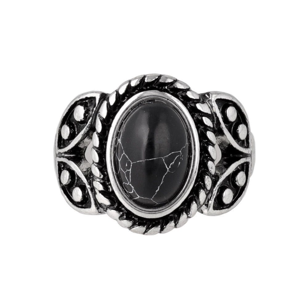 Oval Turquoise Concho Ring