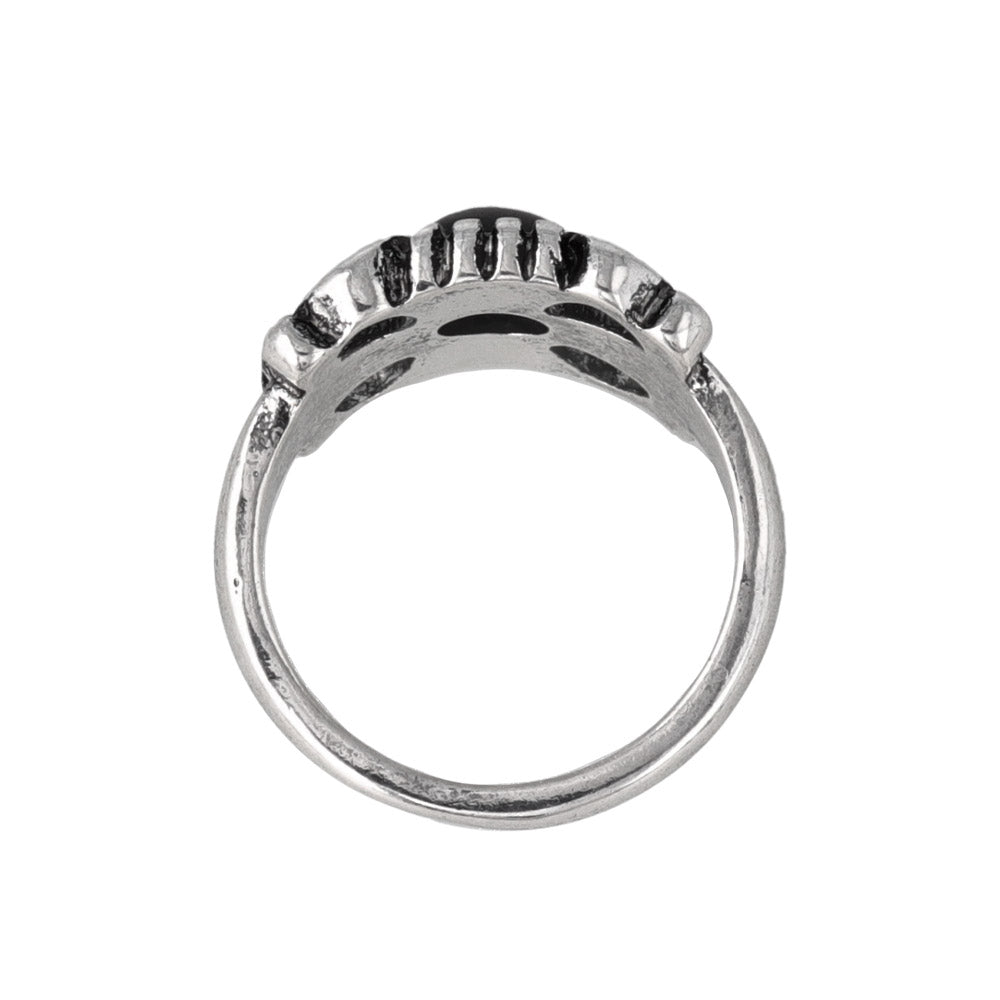 Rectangular Turquoise Cross Ring