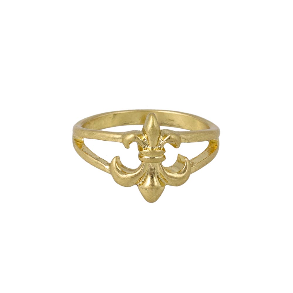 Awesome Heraldic Lily Double Ring
