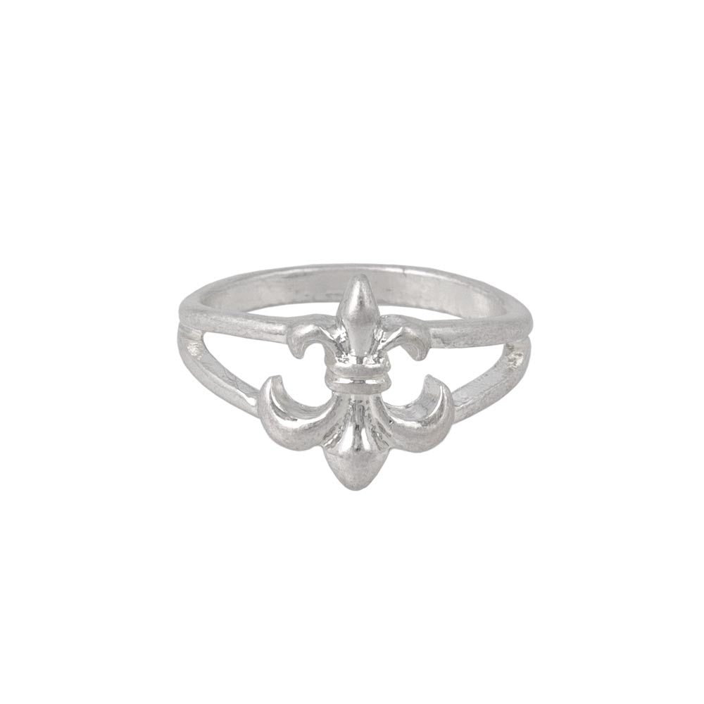 Awesome Heraldic Lily Double Ring