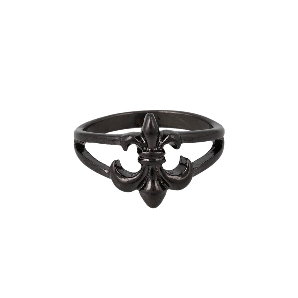 Awesome Heraldic Lily Double Ring