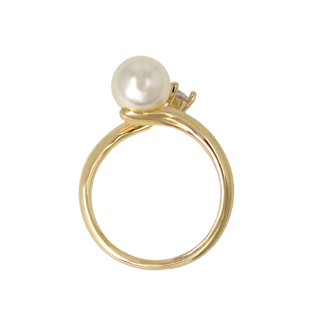 Pearl and Stone Wrap Ring