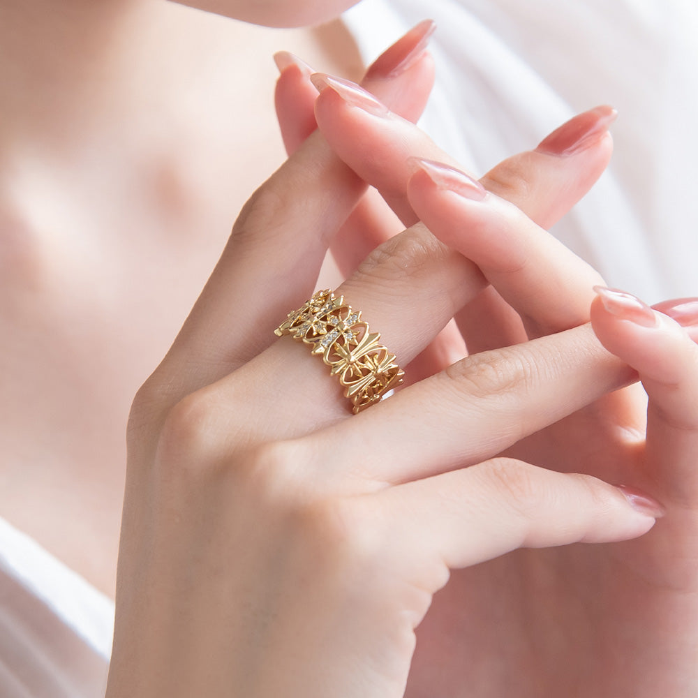 Multi Cross Statement Ring - osewaya