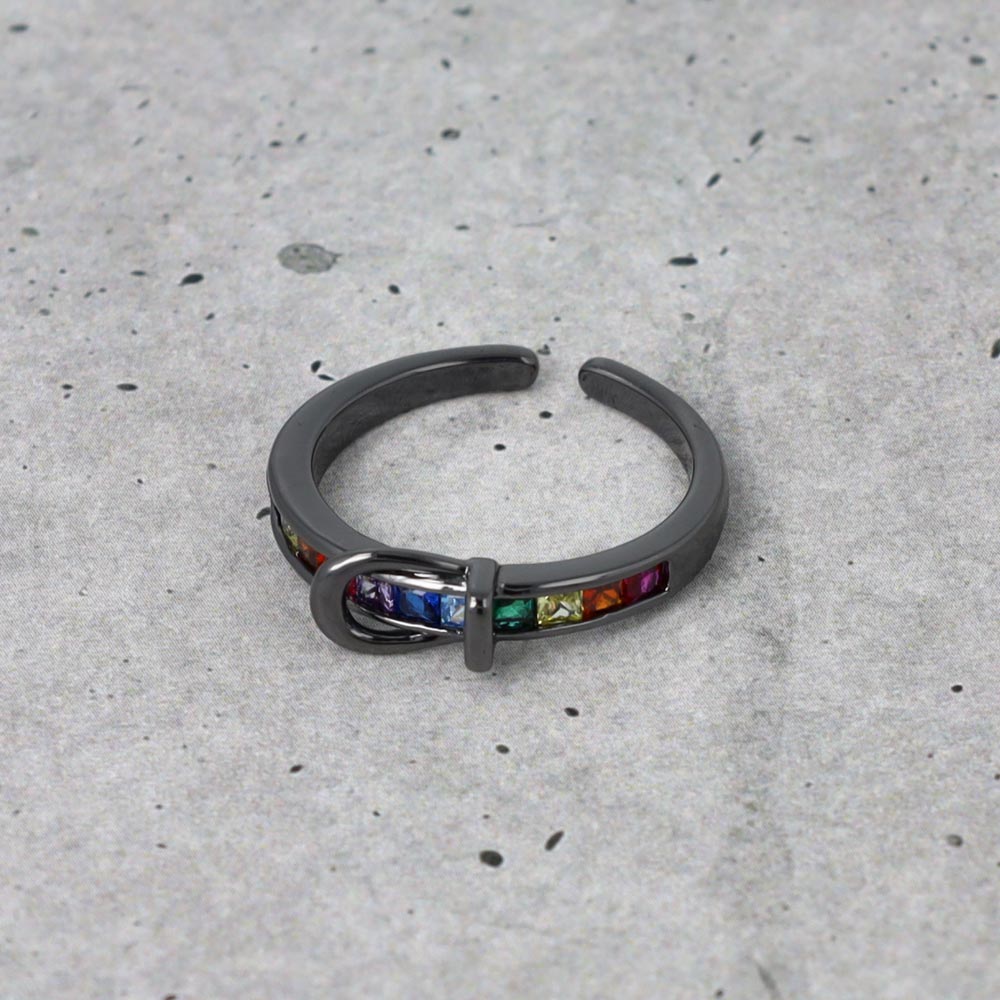 Multi Stone Buckle Ring