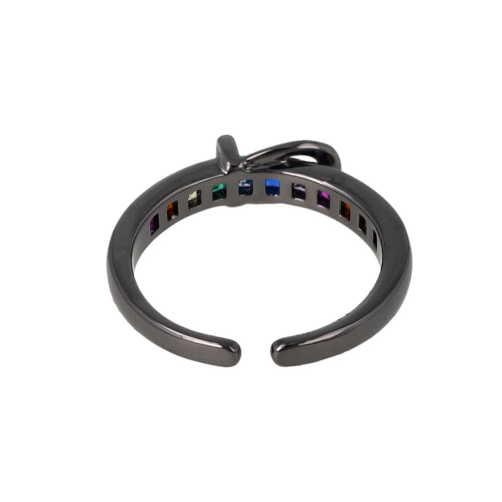 Multi Stone Buckle Ring
