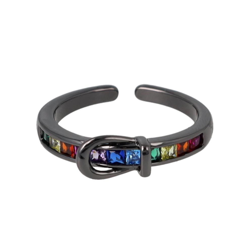 Multi Stone Buckle Ring