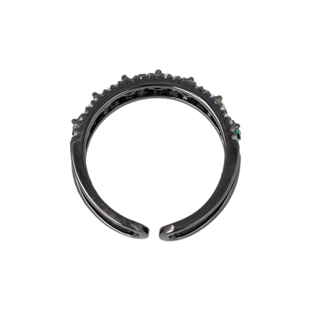 Multi Stone Double Row Ring