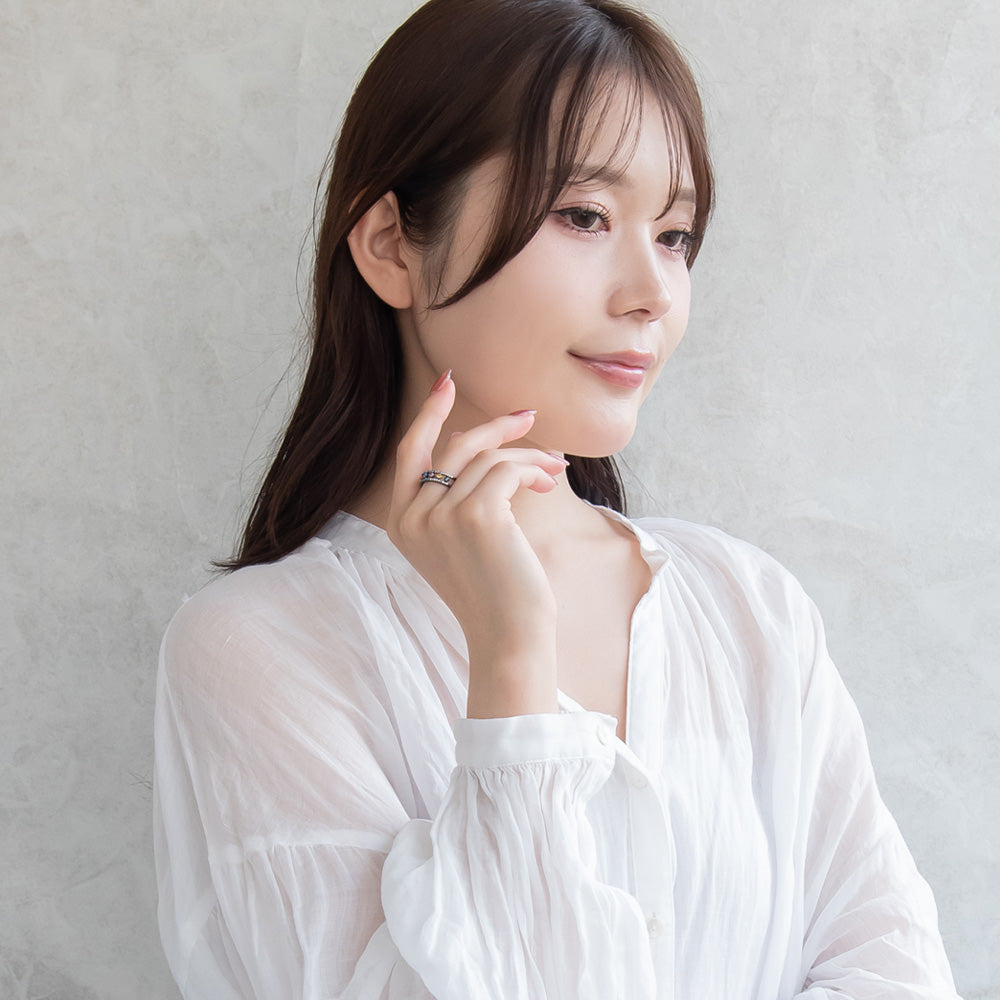 Multi Stone Double Row Ring