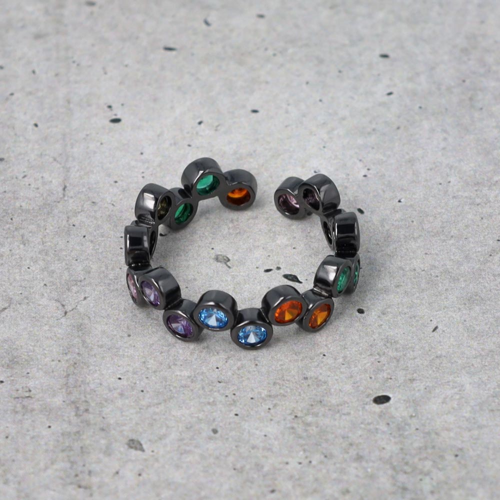 Multi Stone Bubble Ring