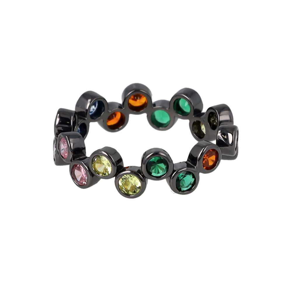 Multi Stone Bubble Ring