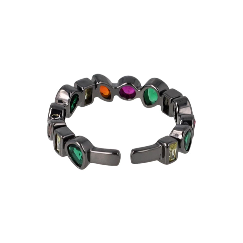 Multi Stone Bezel Ring