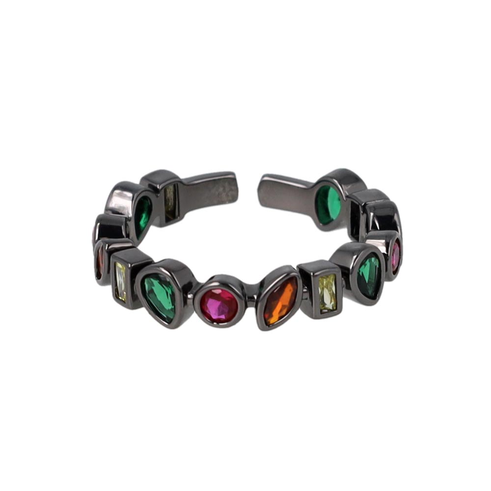 Multi Stone Bezel Ring