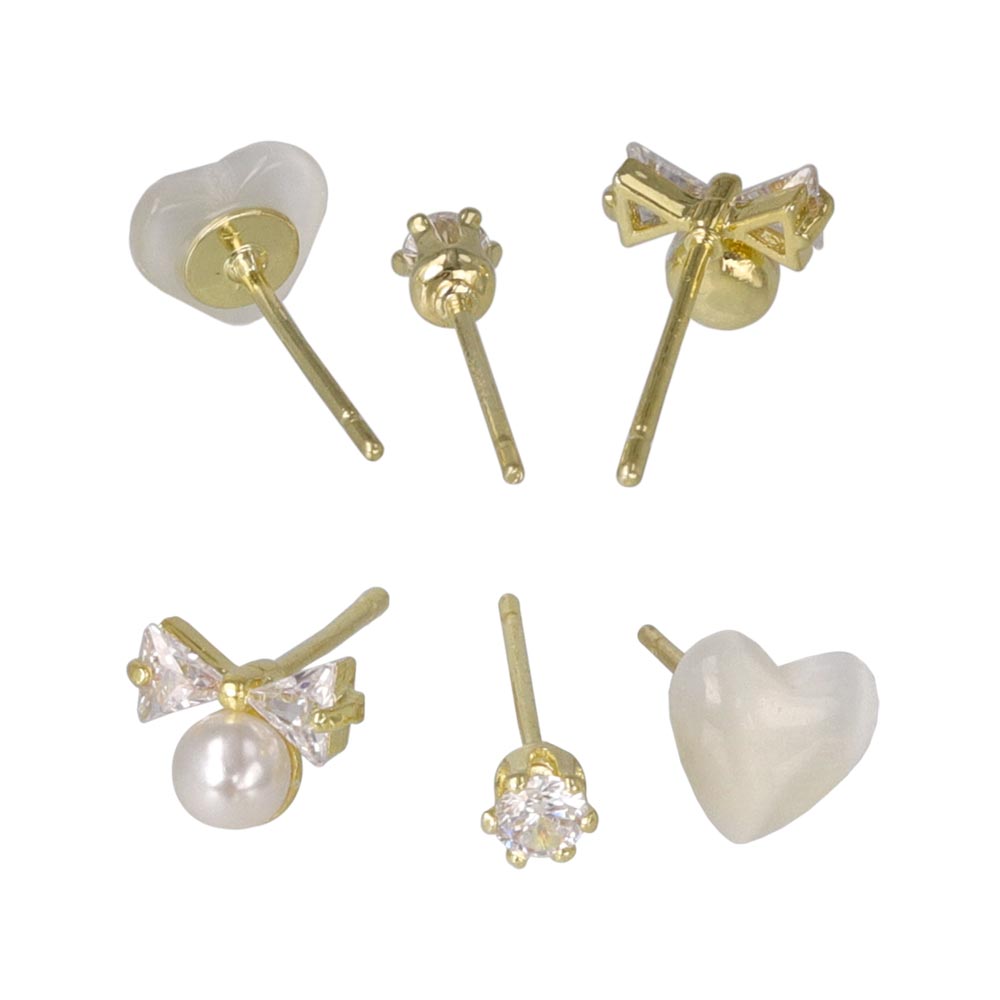 Heart and Bow Variety Stud Pack