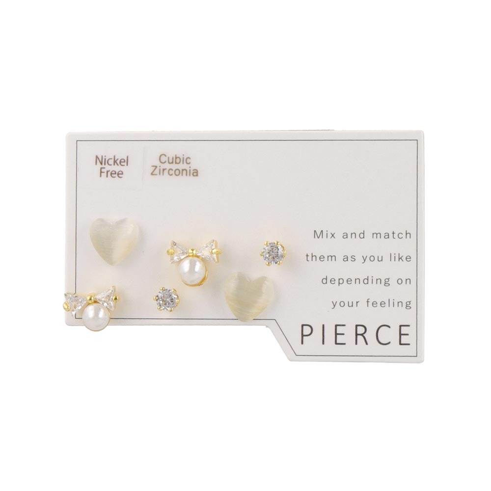 Heart and Bow Variety Stud Pack