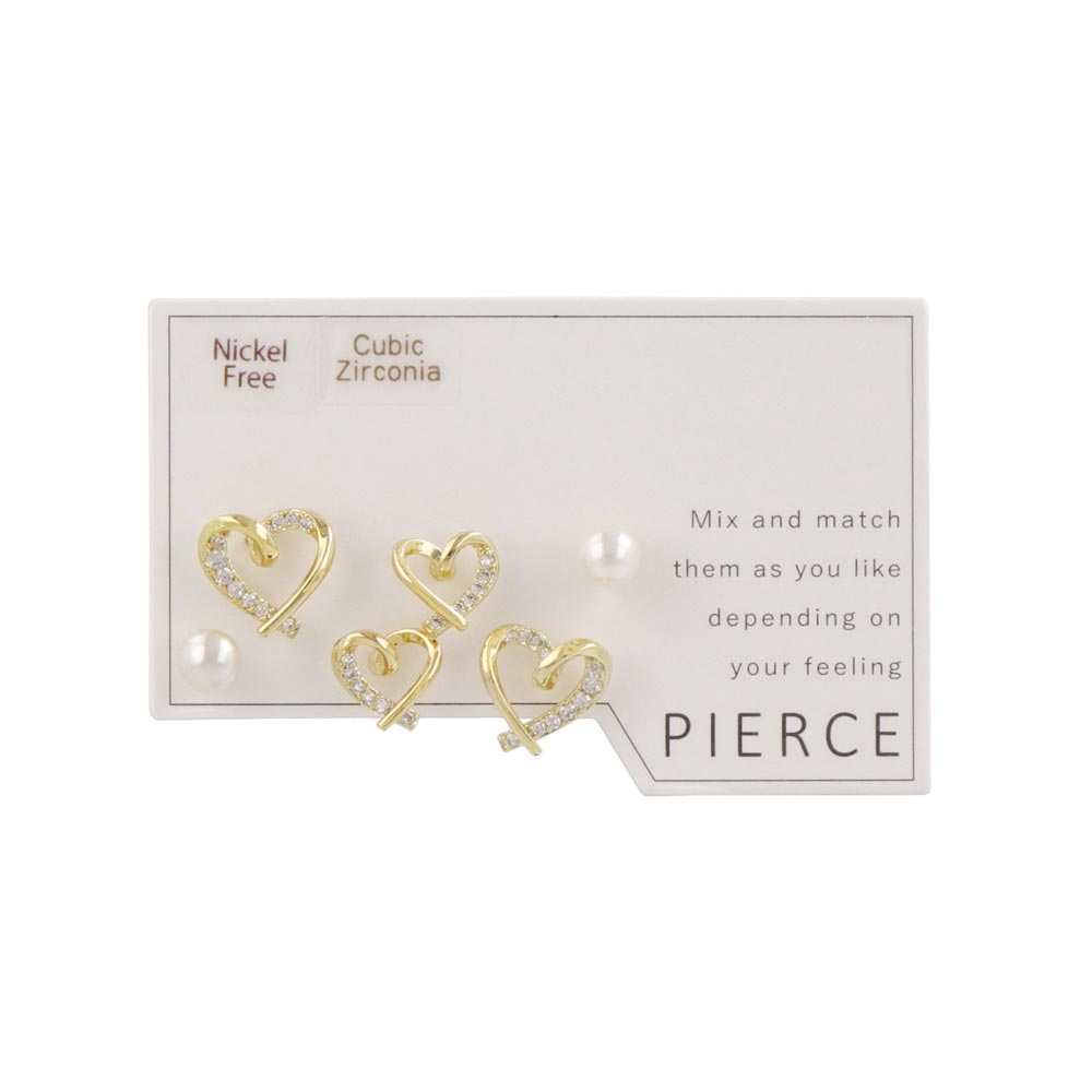 Mixed Heart Stud Pack