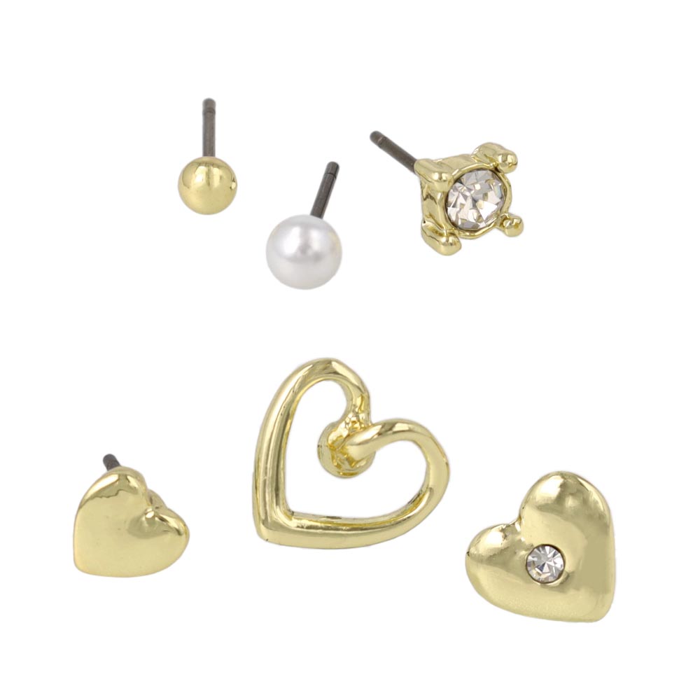 Mixed Heart Stud Pack