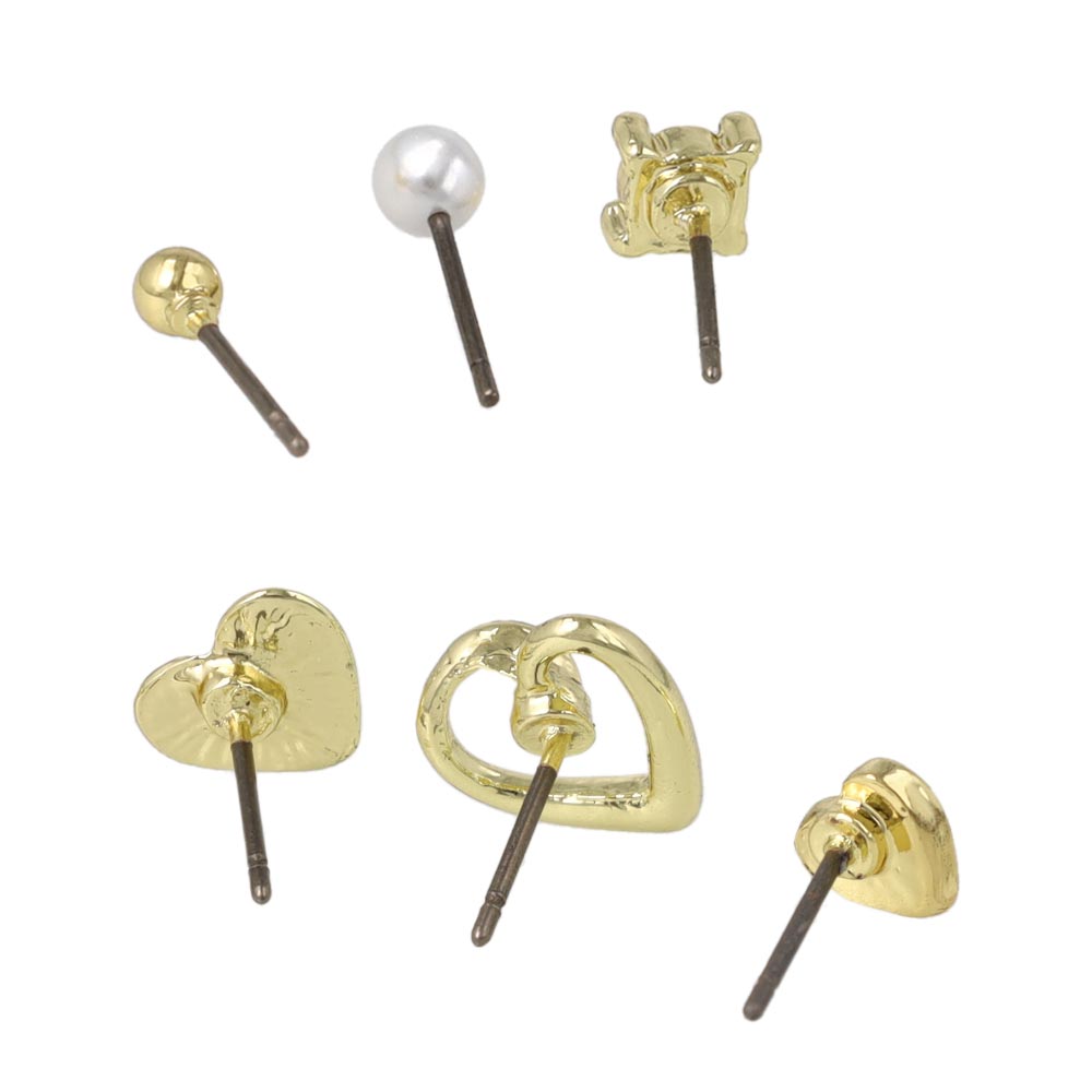 Mixed Heart Stud Pack