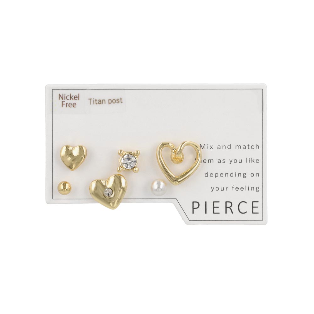 Mixed Heart Stud Pack