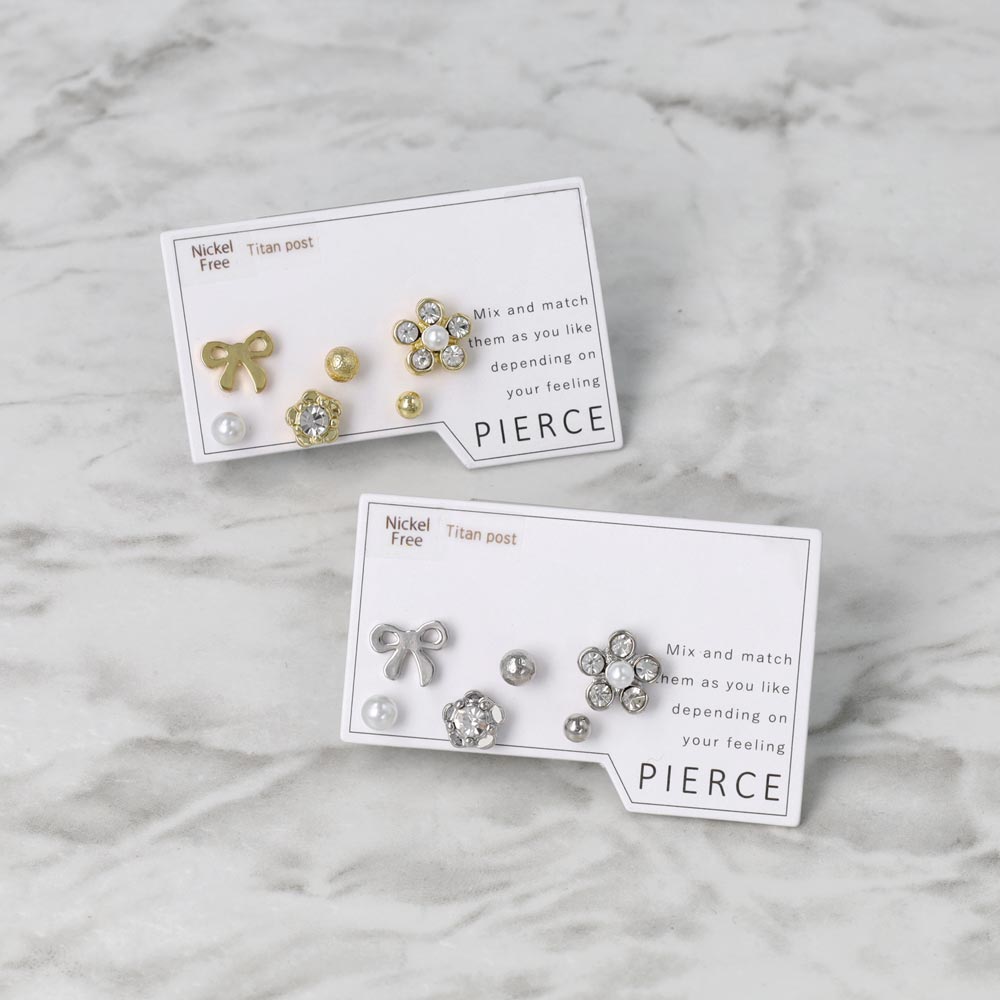 Bow and Flower Mixed Stud Pack