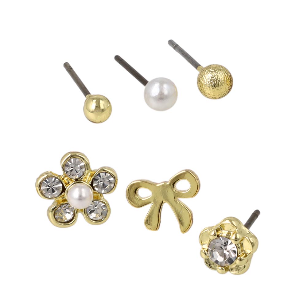 Bow and Flower Mixed Stud Pack