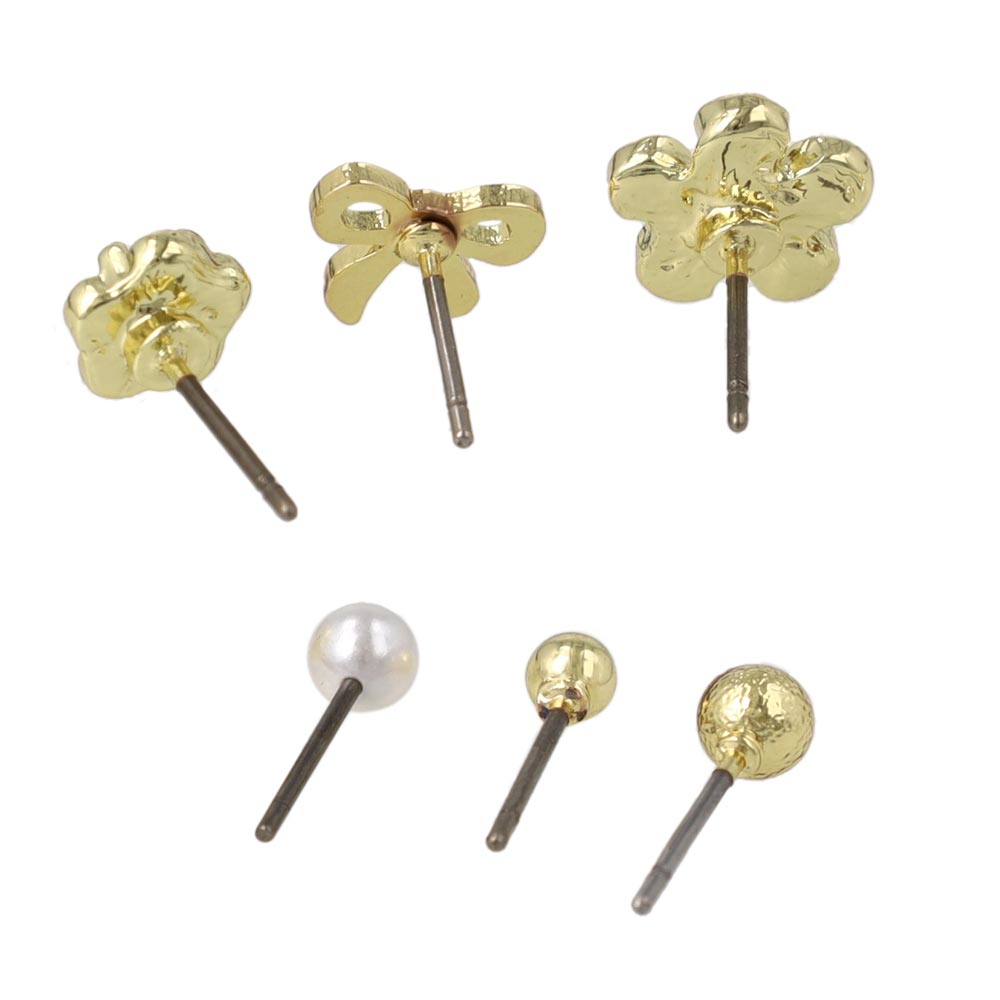 Bow and Flower Mixed Stud Pack