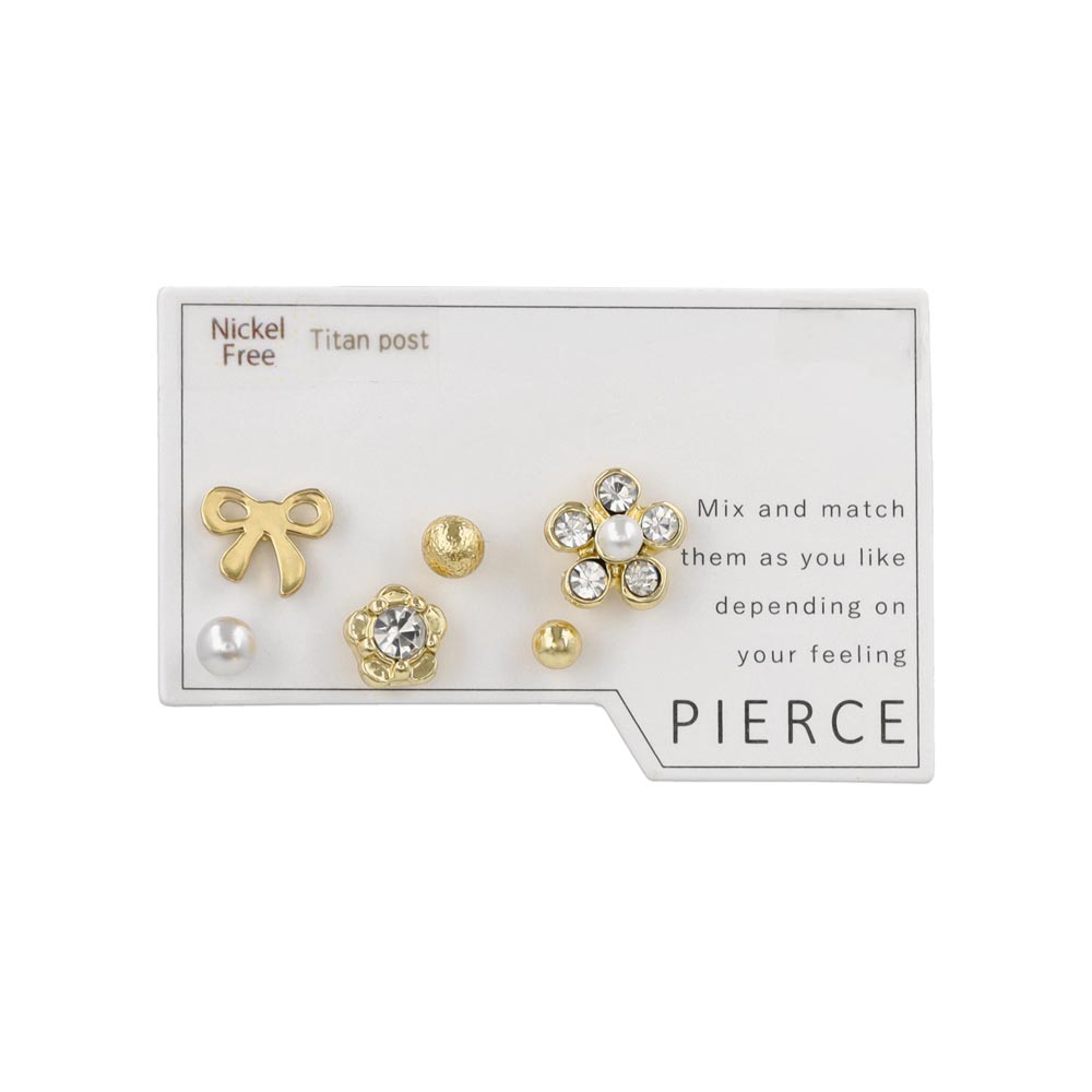 Bow and Flower Mixed Stud Pack