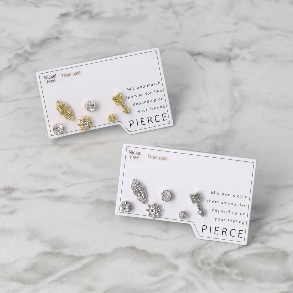 Mixed Stud Earring Set