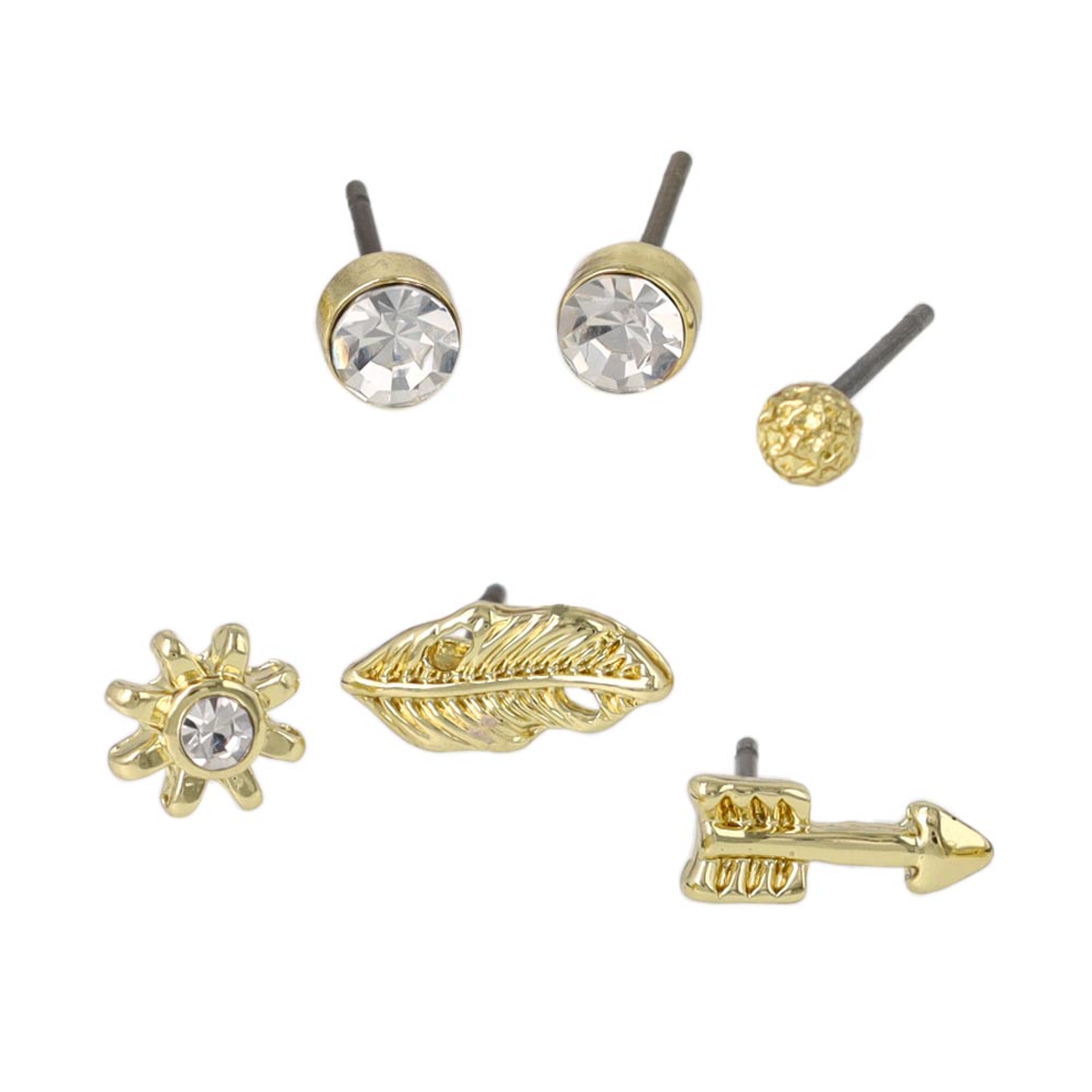 Mixed Stud Earring Set