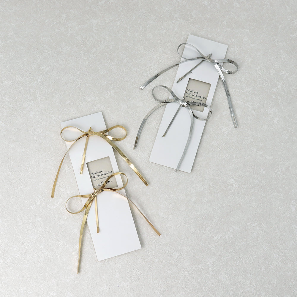 Skinny Metal Bow Hairpin Set
