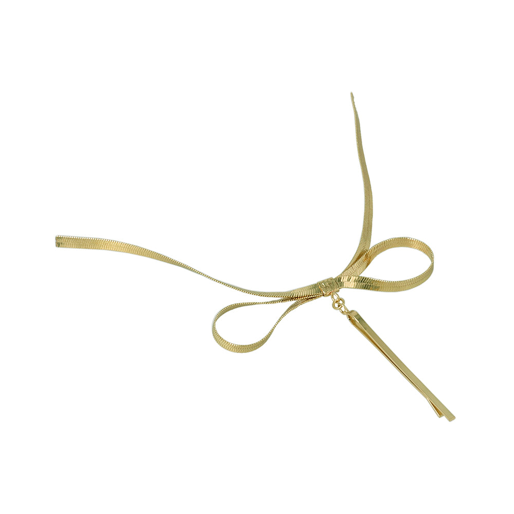 Skinny Metal Bow Hairpin Set