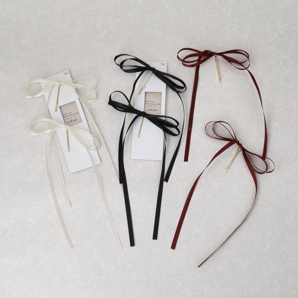 Skinny Satin Bow Hairpin Set