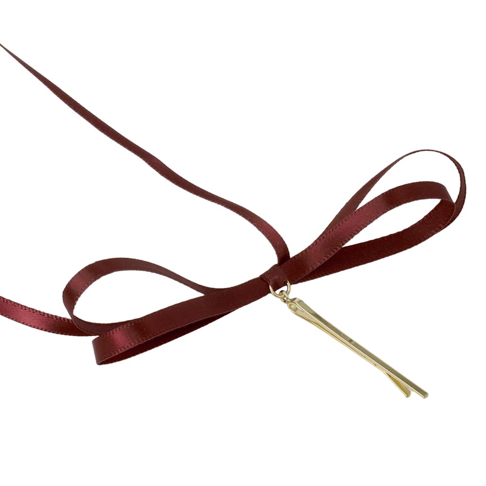 Skinny Satin Bow Hairpin Set