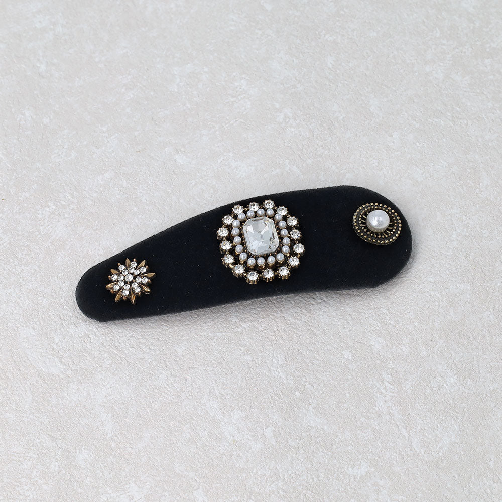 Ornate Velvet Snap Clip - osewaya