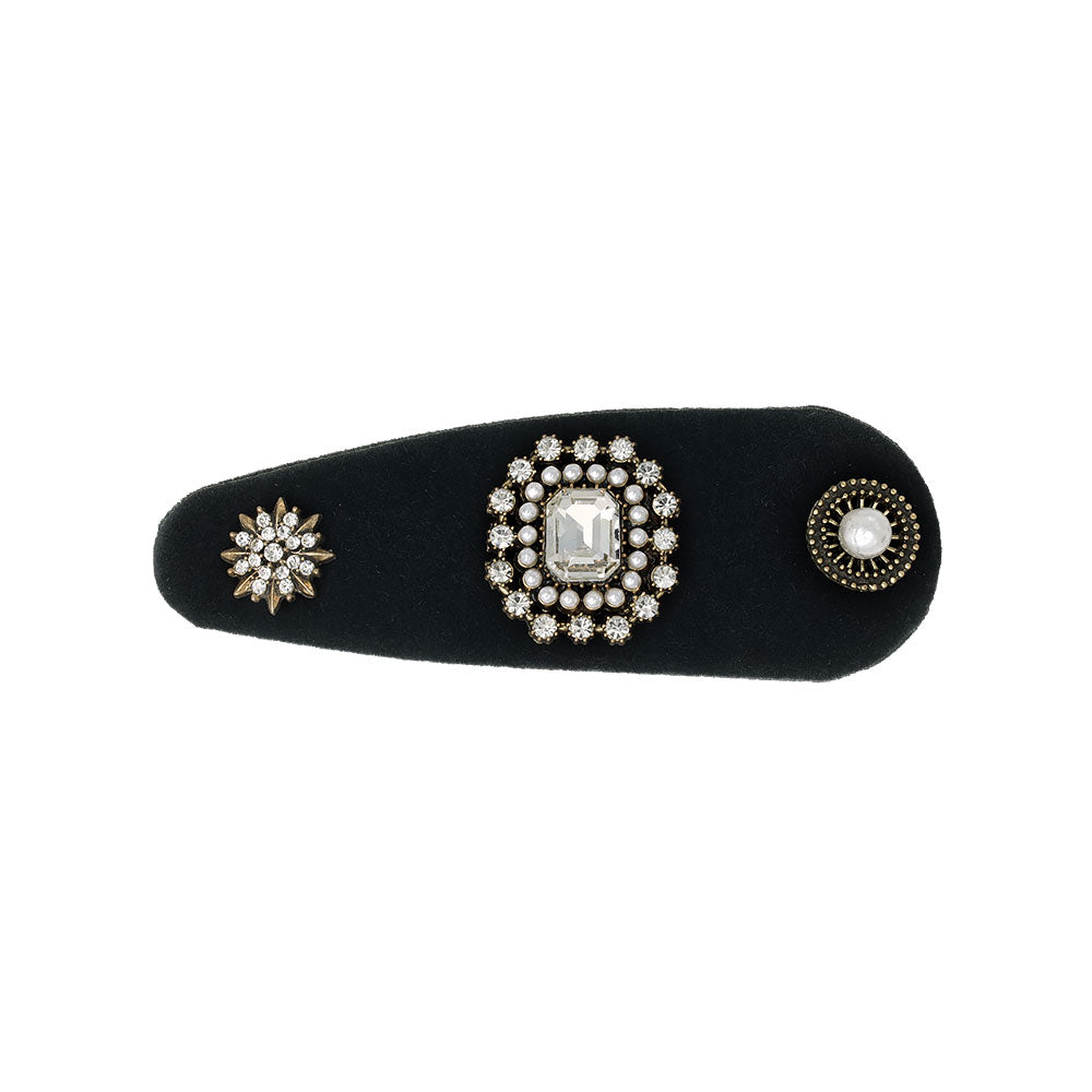 Ornate Velvet Snap Clip