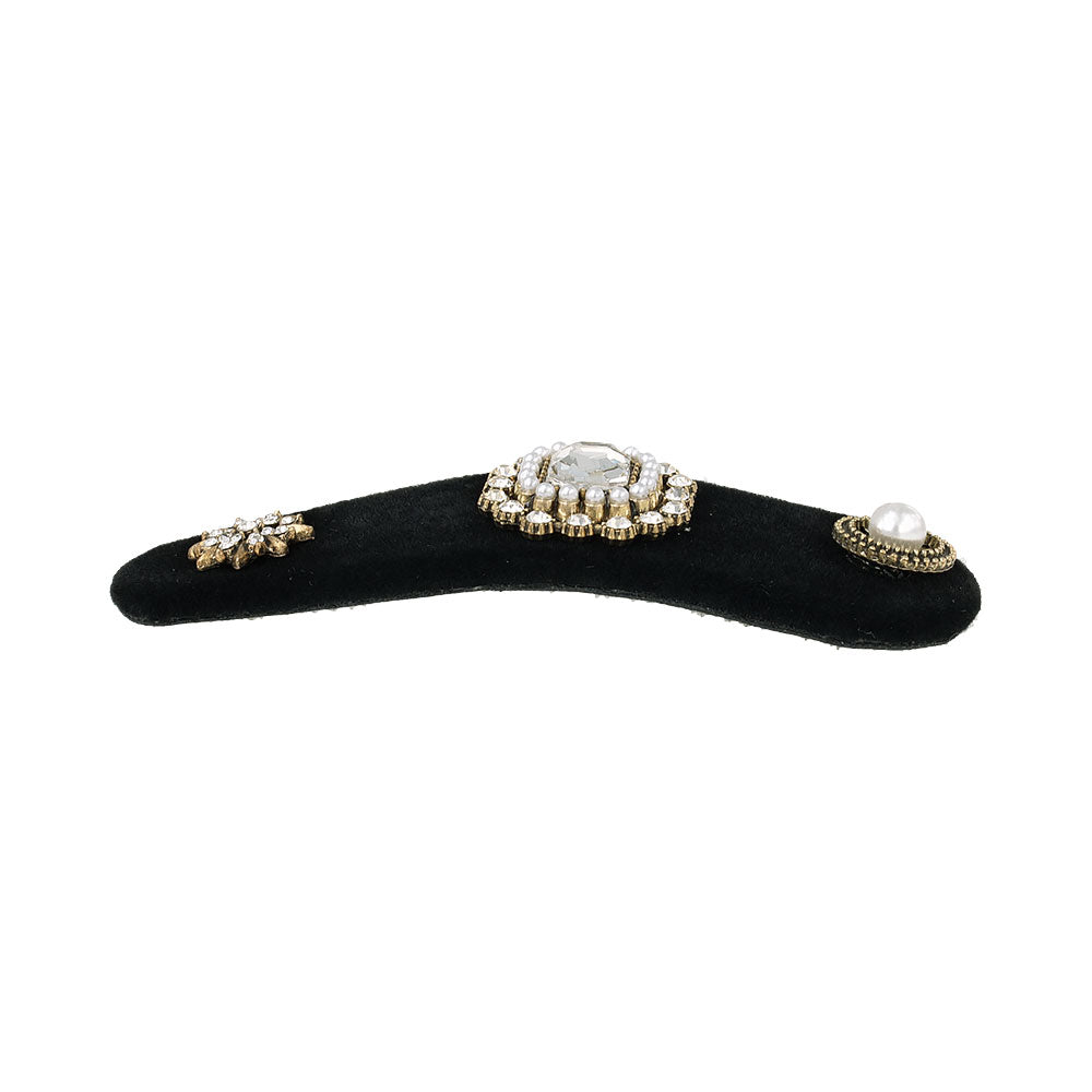 Ornate Velvet Snap Clip
