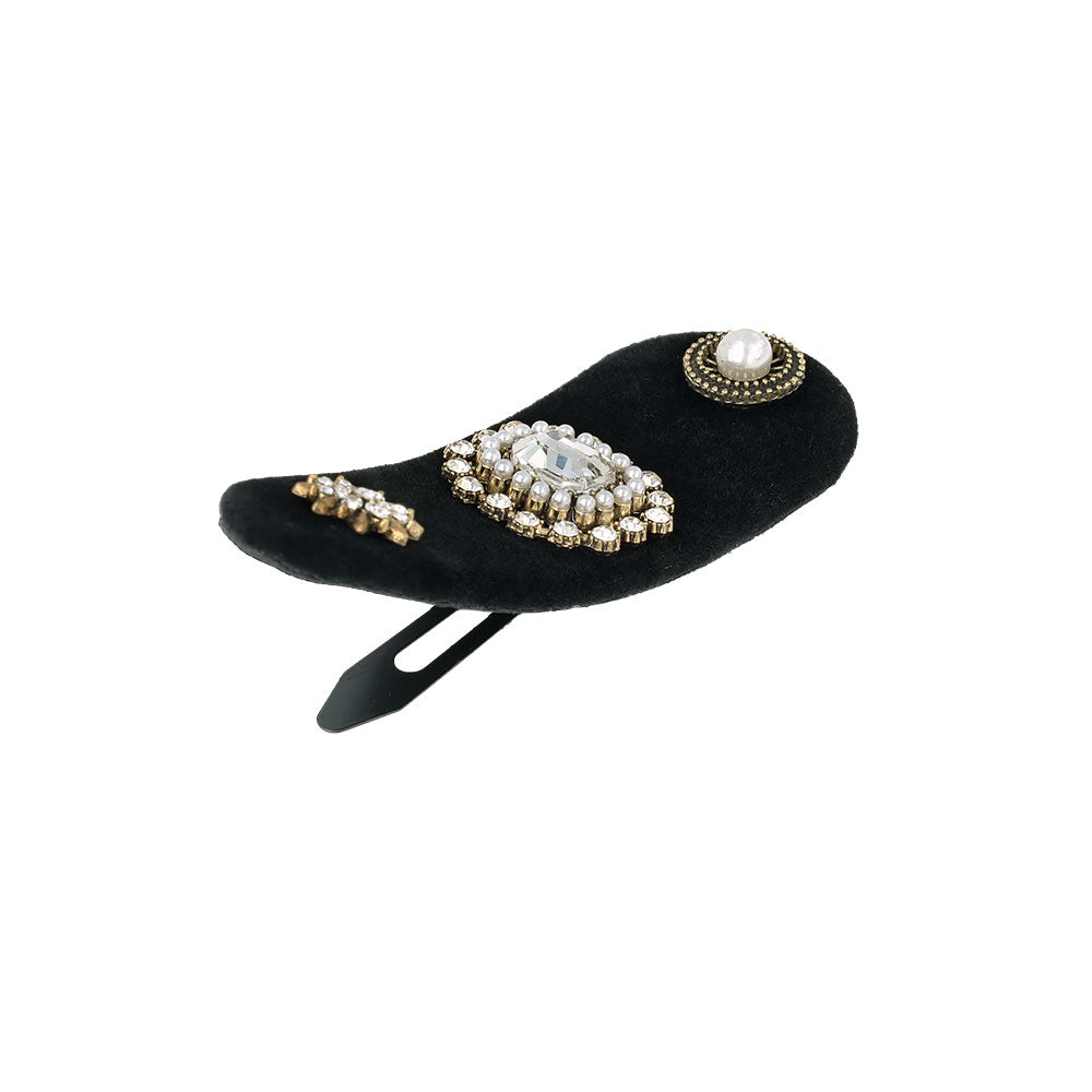 Ornate Velvet Snap Clip