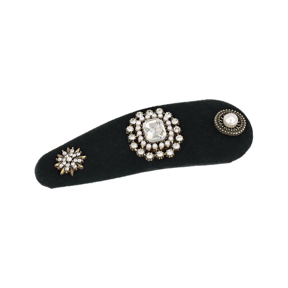 Ornate Velvet Snap Clip