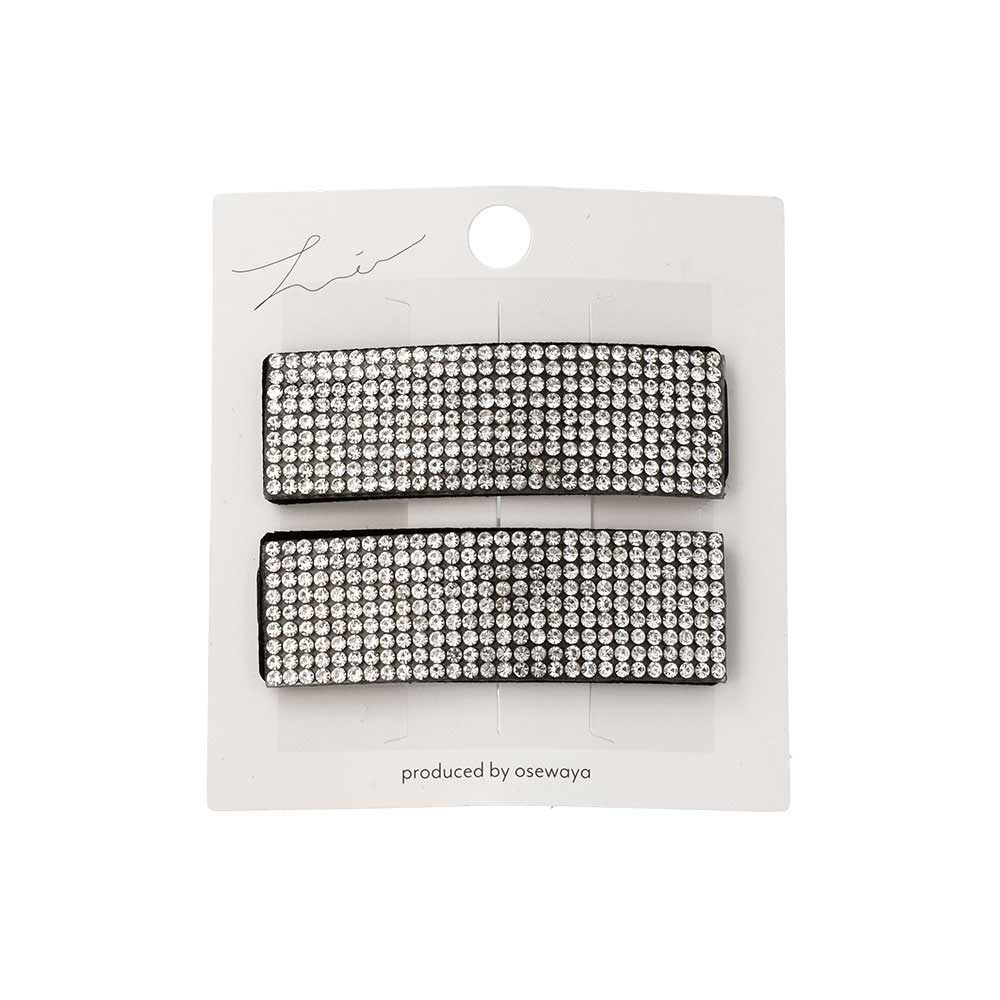 Pave Rectangle Snap Clip Set