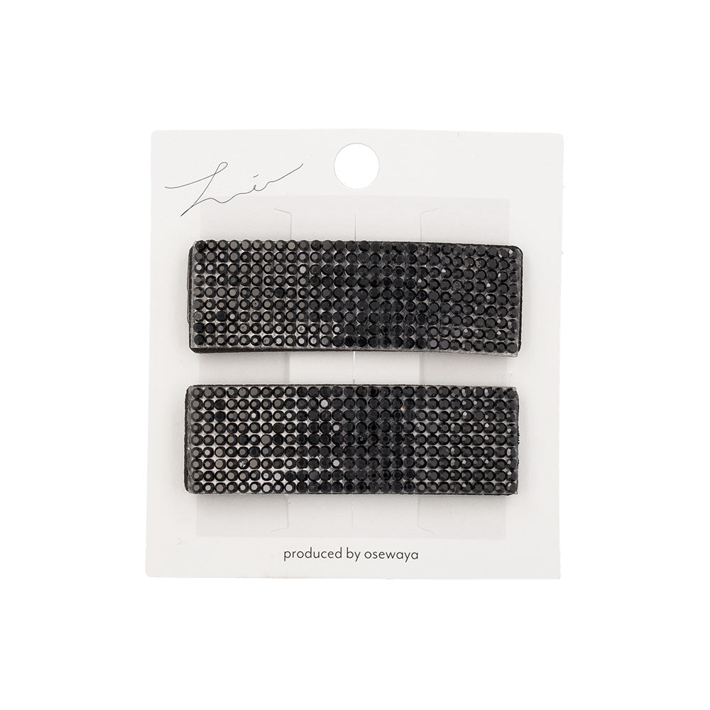 Pave Rectangle Snap Clip Set