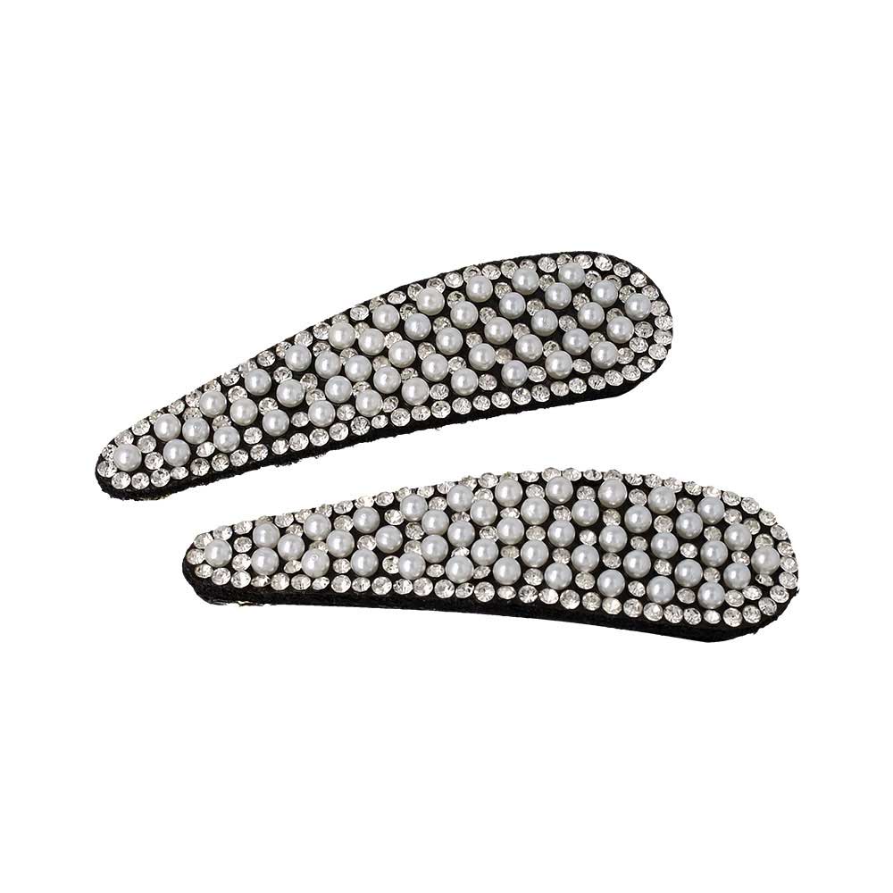 Pearl and Stone Snap Clip Set