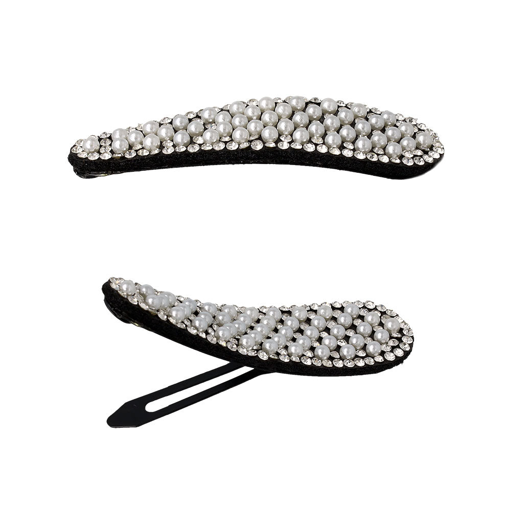 Pearl and Stone Snap Clip Set