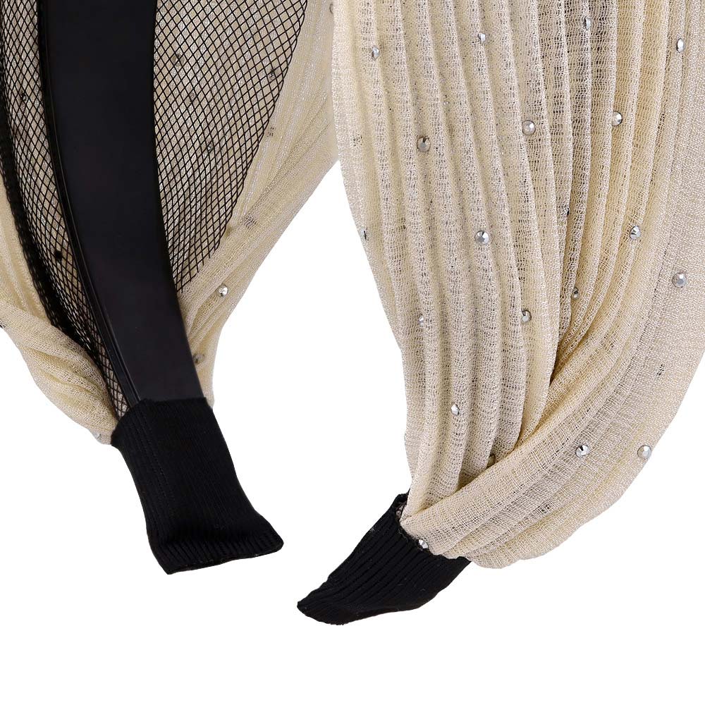 Encrusted Wide Plisse Headband
