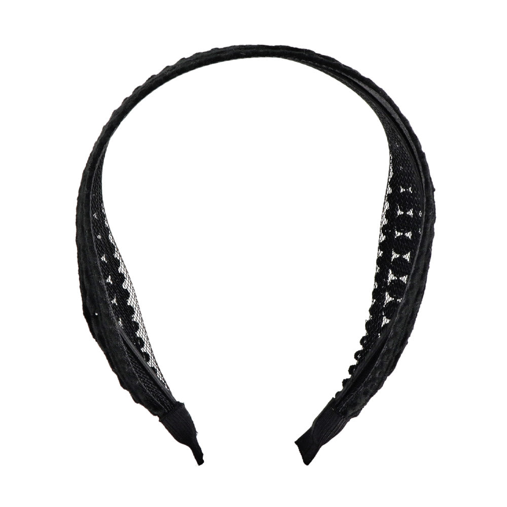 Wide Geometric Lace Headband