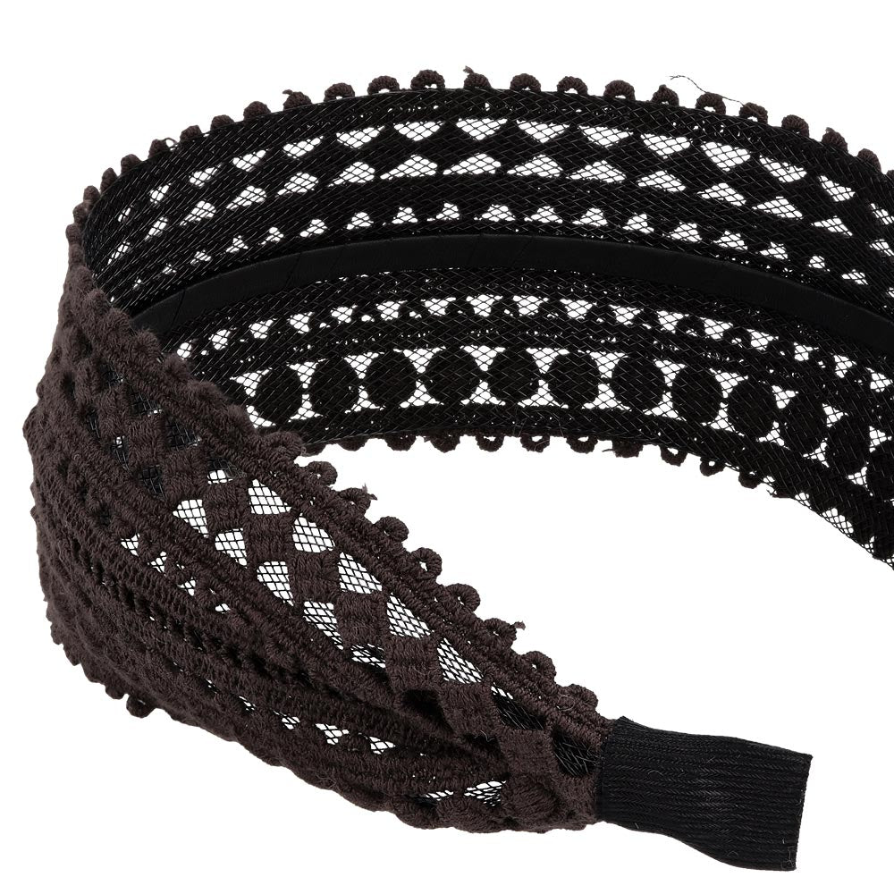 Wide Geometric Lace Headband