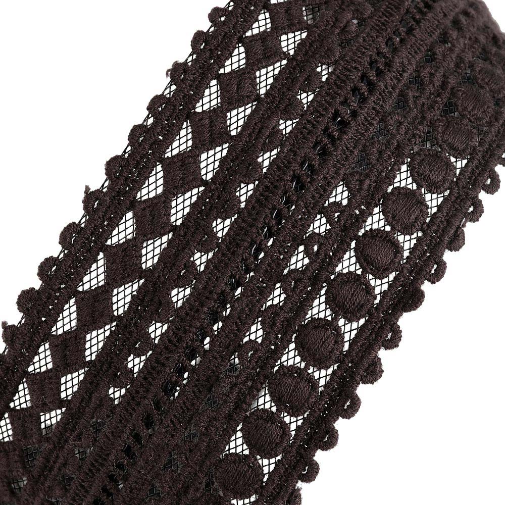 Wide Geometric Lace Headband