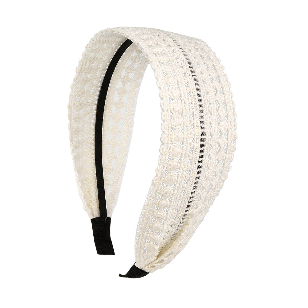 Wide Geometric Lace Headband