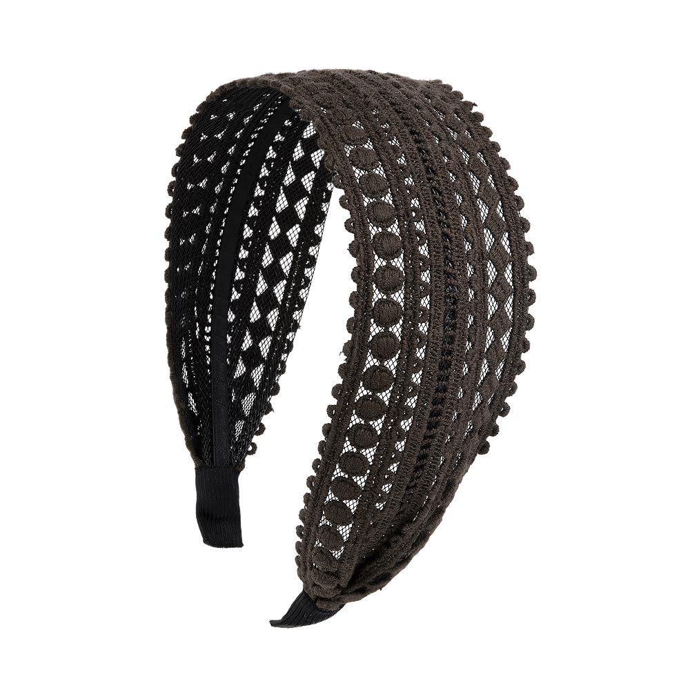 Wide Geometric Lace Headband