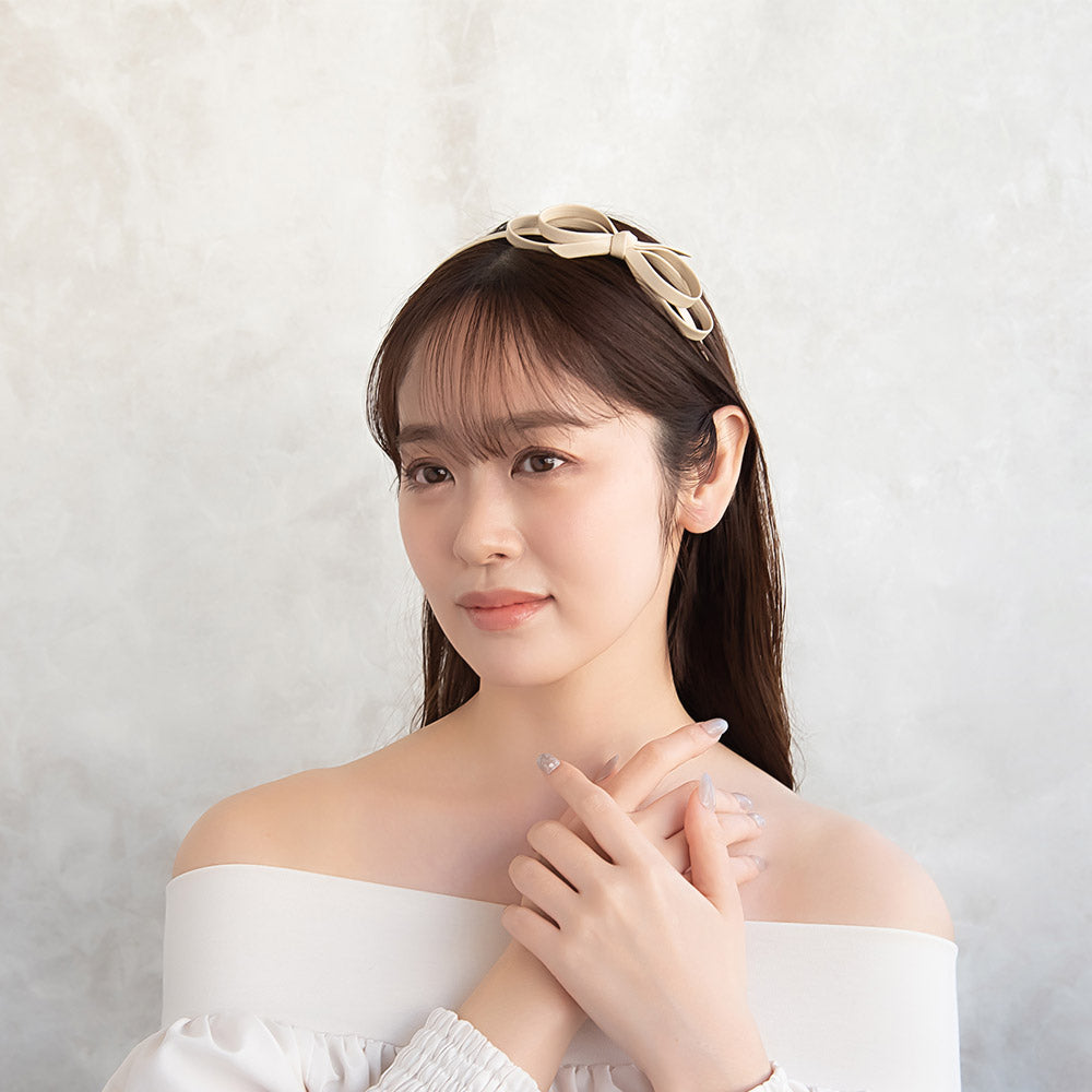 Side Faux Leather Bow Headband