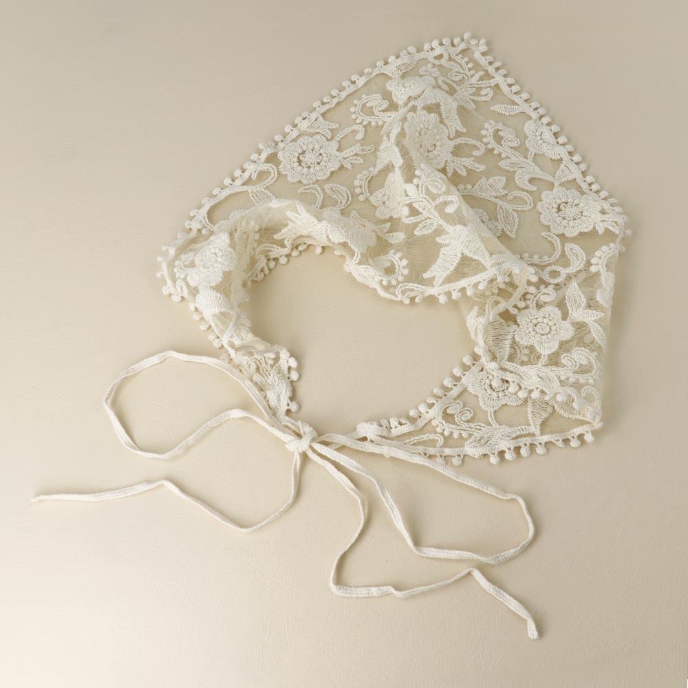 Botanical Tulle Triangle Headscarf