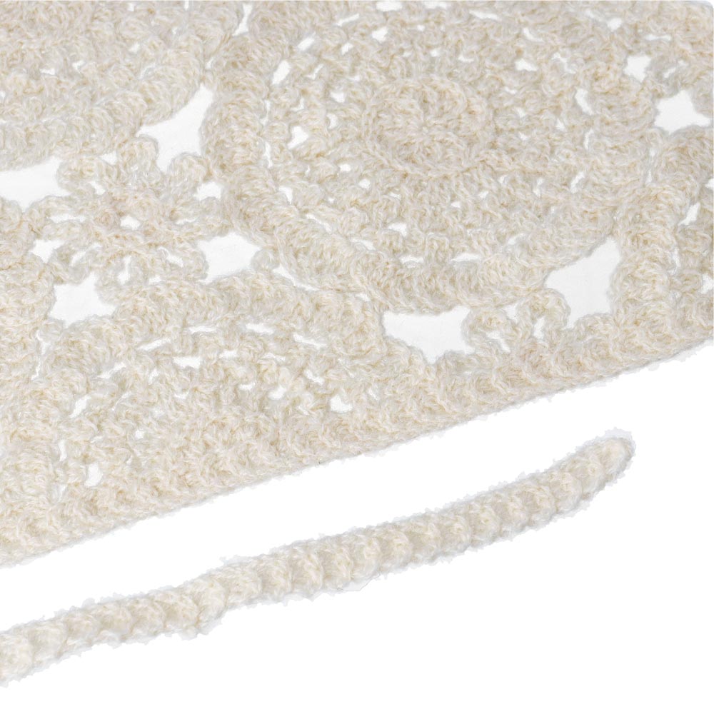 Floral Crochet Triangle Headscarf